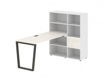 Рабочая станция ЕДИС ЕВРСТ 1115 Ясень Траун Мокко Белый / EDIS EVRST