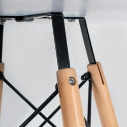 Обеденный стол CINDY NEXT (mod. 70-80 MDF) металл/мдф/бук, D80х75см, белый/натуральный