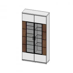 Шкаф для гостиной со стеклянными дверьми Корано Бм.Кор-12 ольха