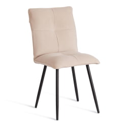 Металлический стул Sweet LT, велюр, бежевый/черный, 7, 41х55х88 см