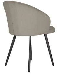 Стул обеденный DOBRIN NAOMI (ЭМАЛЬ ЧЕРНЫЙ МУАР велюр Catania Cocoa)