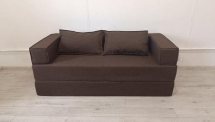 Диван прямой бескаркасный Хит (Берхоусе) Цвет фасада: Кемел; Тип: Прямой; Материал фасада: Рогожка / (Berhouse)