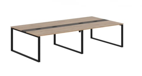 Переговорный стол EDIS EQCT 3116 Дуб Денвер светлый Мокко Черный