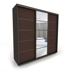 Шкаф-купе венге Акцент-Квадро КВ 2400х600 Венге/Бронза