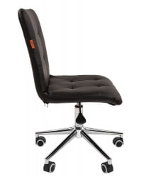 Кресло для оператора CHAIRMAN 030 chrome экокожа Черный