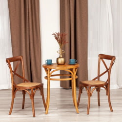 Стол деревянный THONET (mod.T9151) дерево вяз, 60х75 см, Груша (№3)