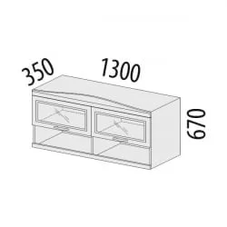 Полка навесная Венеция 32.26 Сосна Астрид Ваниль