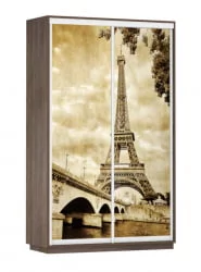 Шкаф-купе двухдверный Экспресс Дуо 1400х2200h Париж/Венге