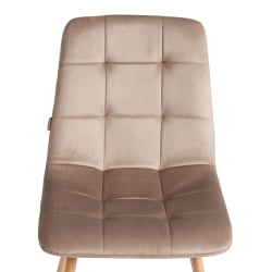 Металлический стул CHILLY (mod. JSC-220) Велюр/металл , 44,5х52,5х88 см, Beige (бежевый) HLR8 / натуральный