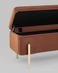 Скамья Болейн gold велюр Терракотовый