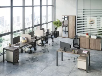 Стол эргономичный левый на металлоопорах New Line NLN36322434 Дуб шамони темный