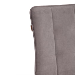 Стул обеденный Bari LT, велюр, серый/черный, 29, 41х55х89 см