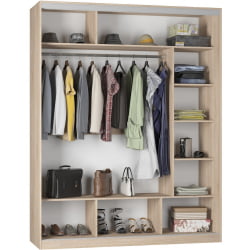 Шкаф-купе B-220х180х60-2(ЯШТ-ЯШС-D8D8D8)