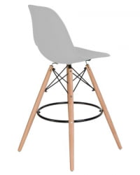 Стул барный ДОБРИН ДСВ БАР (ножки светлый бук, цвет сиденья светло-серый (ГР-01)) 2 шт / DOBRIN DSW BAR (GR-01))
