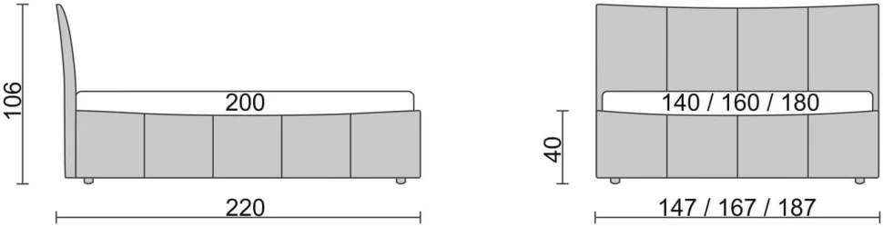 Кровать Stella Черный_68185