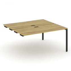 Двойной стол-приставка к опорным тумбам/шкафам CОНCЕПТ CН.ДСПР-004 Дуб Винченцо Черный / CONCEPT CN.DSPR-004