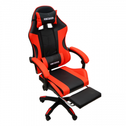 Геймерское кресло 1209-1 KINGQUEEN, цвет черный/красный, 1209-1-black-red-mass