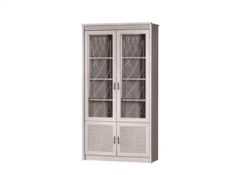 Шкаф для гостиной со стеклянными дверьми Лючия 184 Дуб Оксфорд серый