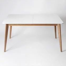 Стол обеденный Пегас Plus 160x95 Морилка Орех Эмаль белая