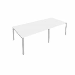 Переговорный стол (2 столешницы) Metal System Б.ПРГ-2.3 Белый/Серый