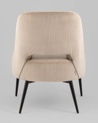 Кресло лаунж Бостон велюр рельефный бежевый