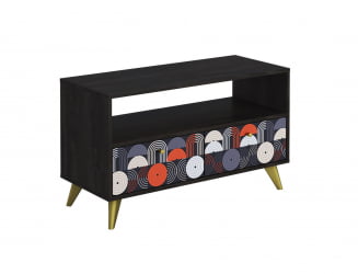 ТВ тумба ТМ-005 АРТ Угольный камень/VINIL