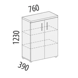 Шкаф с полками Альфа 61.64