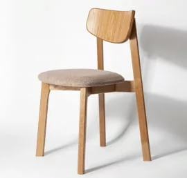 Стул с мягким сиденьем Вега Coffee жаккард Эмаль белая