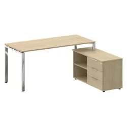 Письменный стол с полками и ящиками METAL SYSTEM DIRECT БГ.СРТ-4.7 Пр Акация Лорка