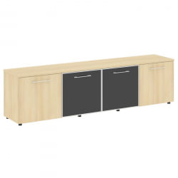 Тумба модульная Ялта ЛТ.ТС-4.5 блаcк Акация Лорка/Стекло Блаcк 2188*450*580 / LT.TS-4.5 black Black