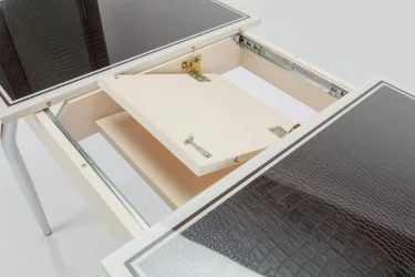 Стол обеденный Чикаго КЗ(6191) крем,крокодил коричневый