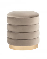 Пуф Франсис с ящиком велюр Серо-бежевый