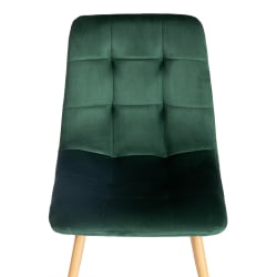 Мягкий стул CHILLY (mod. 7094-1) вельвет/металл, 44,5х52,5х86 см, dark green (темно-зеленый) HLR57 / натуральный