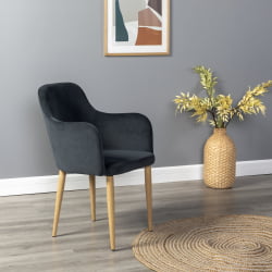 Кресло Ледгер К Диаг грей/нат.дуб / Ledger Diag grey/нат.дуб