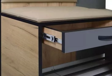 Прихожая Ольга-Лофт 2 Дуб Крафт золотой Темно-серый