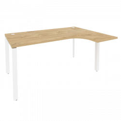 Стол эргономичный правый на П-образном м/к ONIX O.MP-SA-4R Тиквуд Светлый/Белый