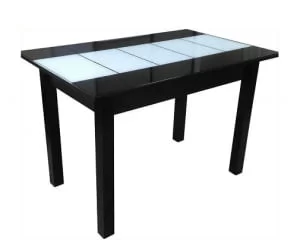 Стол обеденный Техно Мажор Стекло Техно черное (ЛДСП) венге