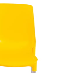 Стул GENIUS (mod 75) металл/пластик, 46x56x84cм, желтый/ножки хром