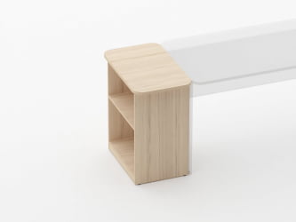 Тумба приставная к столу Glassy 3.18.10 Орех