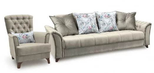 Кресло Ирис ТК 963 Серый Фибра 2775/2 Розы