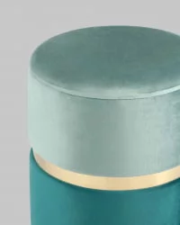 Банкетка Кэрри с ящиком велюр Бирюзовый