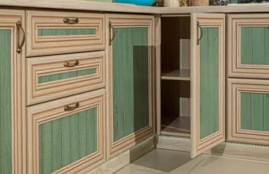 Тумба кухонная 400 с 3 ящиками (4) Кантри ЛД 235.031.000 Сономе эйч светлая