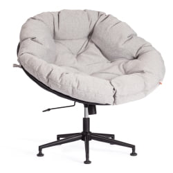 Кресло CLOUDE рогожка/металл, 97х98х90-96см, серо-бежевый, 3M 16/2