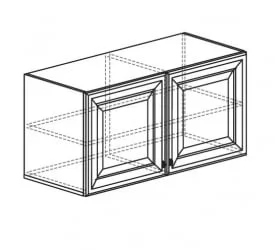Модульный шкаф в гостиную Марлен 481 Кремовый белый Патина