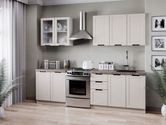 Тумба кухонная 600 с 2 ящиками (4) Джамис ЛД 296.130.000.092 Белый Кашмир