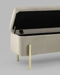 Скамья Болейн gold велюр Бежевый