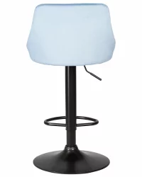 Стул барный DOBRIN LOGAN BLACK Ппудрово-голубой велюр MJ9-74