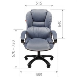 Кресло руководителя CHAIRMAN 434 HOME велюр Голубой