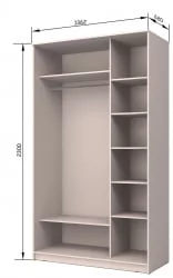 Шкаф-купе с фотопечатью Хит-23-14-77 Орхидея Ясень шимо светлый