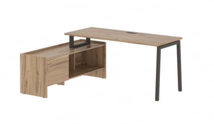 Стол с тумбой EDIS ELCT 17614 Дуб Денвер светлый Мокко